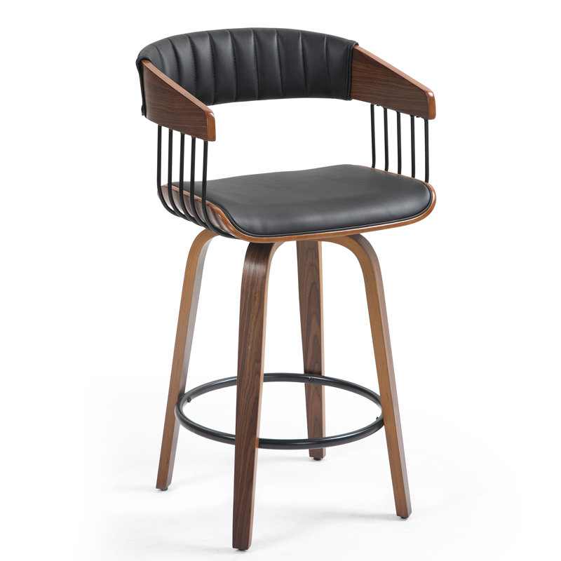Erlfried Swivel Upholstered Counter Stool,  Counter Stool (26.8" Seat Height)