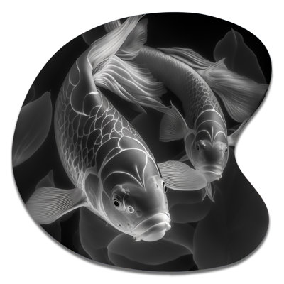 «Mono Koi Fish», art mural asymétrique en forme de goutte de poisson