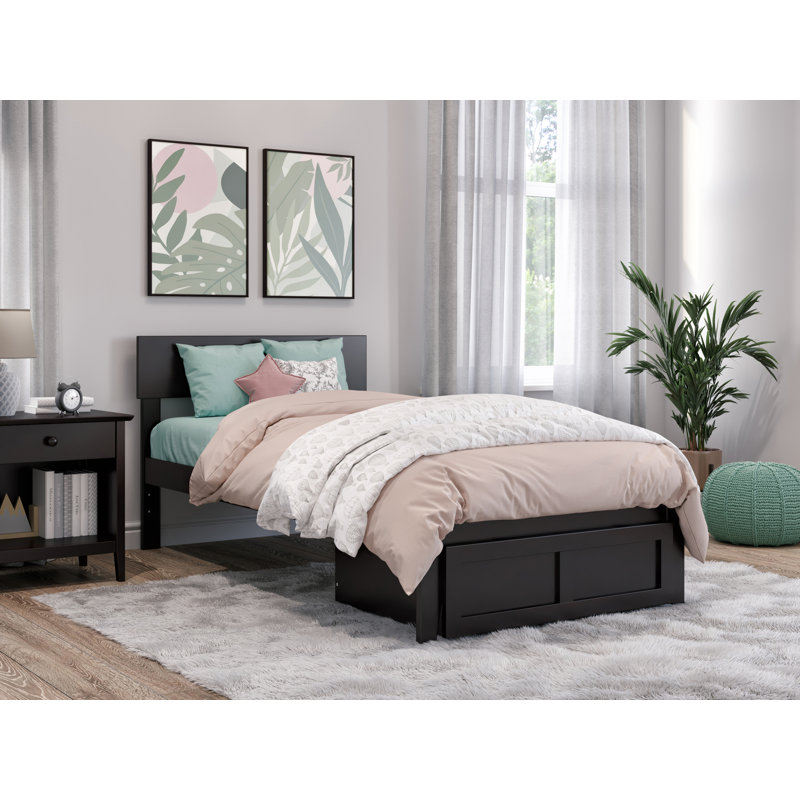 Farrah Platform Storage Bed, Gray, Twin