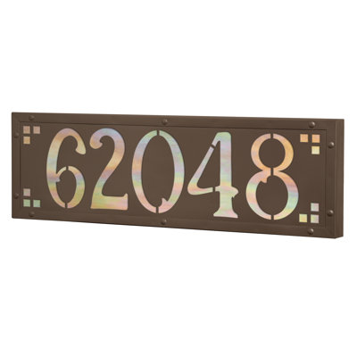Plaque d'adresse murale personnalisable 120 V pour 5 numéros