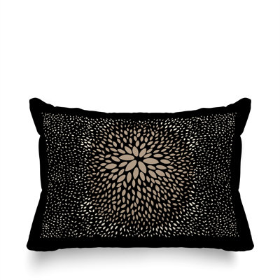 Coussin décoratif intérieur / extérieur en polyester filé floral Bavière