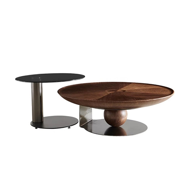 Modern Nesting Coffee Tables, 13.78" H x 35.43" L x 35.43" W