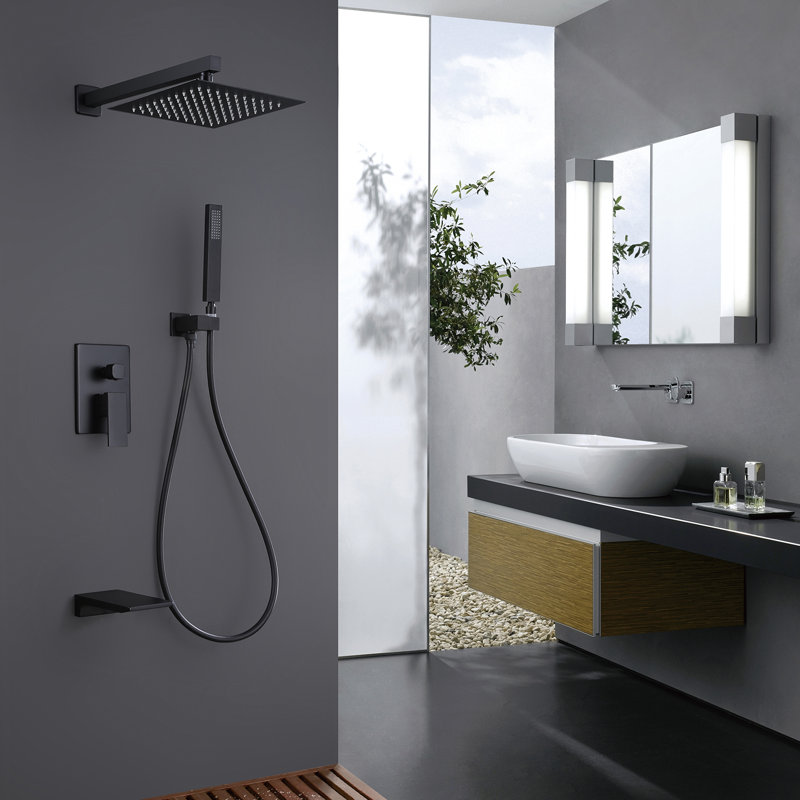 with Rough in-Valve, Matt Black