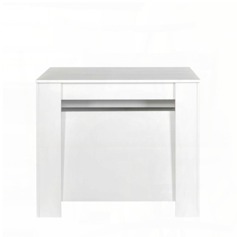 Console extensible - Se convertit en grande table de salle à manger, Blanc
