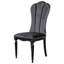 Ensemble de 2 chaises d'appoint en tissu noir Melodi Parc