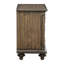 Table de chevet vintage 3 avec placage de pacanier vieilli pour poignées 3 tiroirs Classic