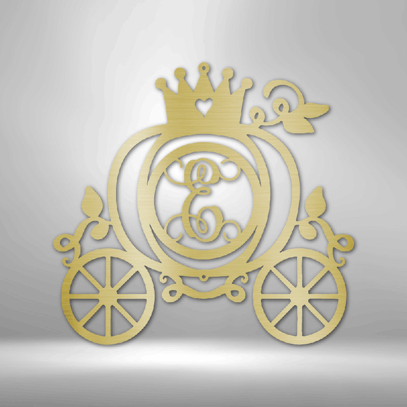 Monogramme personnalisé en acier avec monogramme, H 23 po x l 23,5 po x P 0,5 po, Oui, Doré