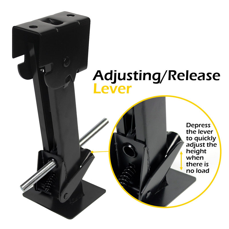 Trailer Swing Down Stabilizer Jacks Telescoping RV Camper Accessories 1000 Lbs Capacity Each 12-18 Inch | Set Of 2