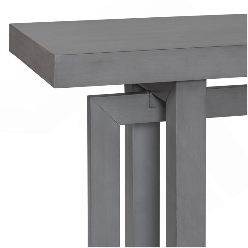 Console 59 "en bois massif, Gris foncé, Gris foncé