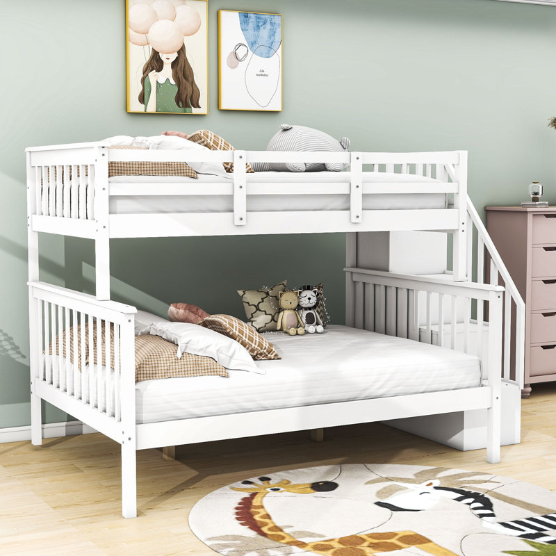 Deanna-Marie Kids Twin Over Full Bunk Bed, White