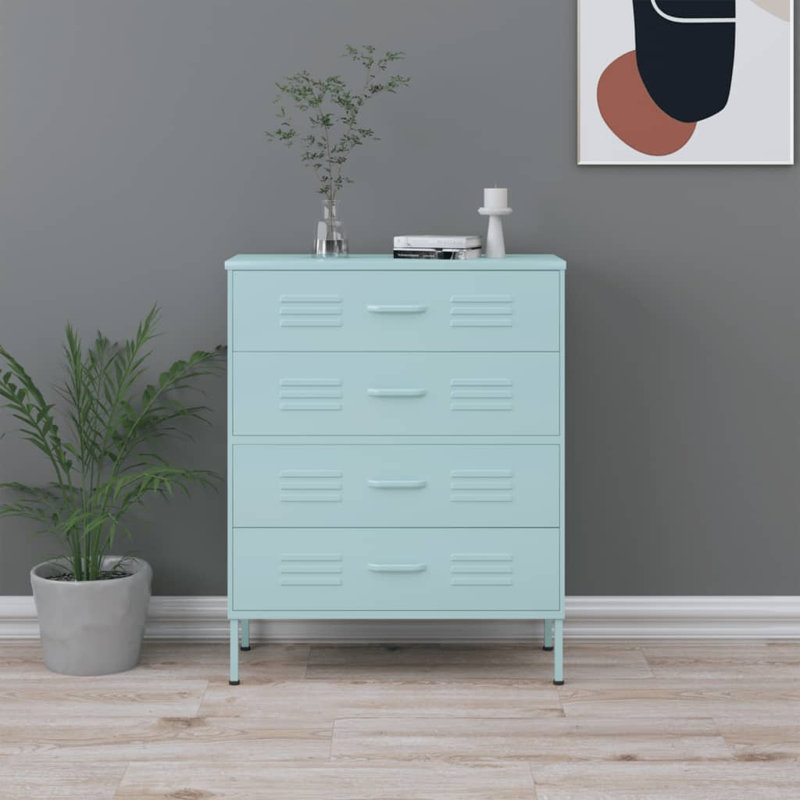 Robinne 80cm W 4 - Drawer Chest of Drawers, Mint