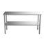 Table en acier inoxydable avec tablette inférieure-1332667548