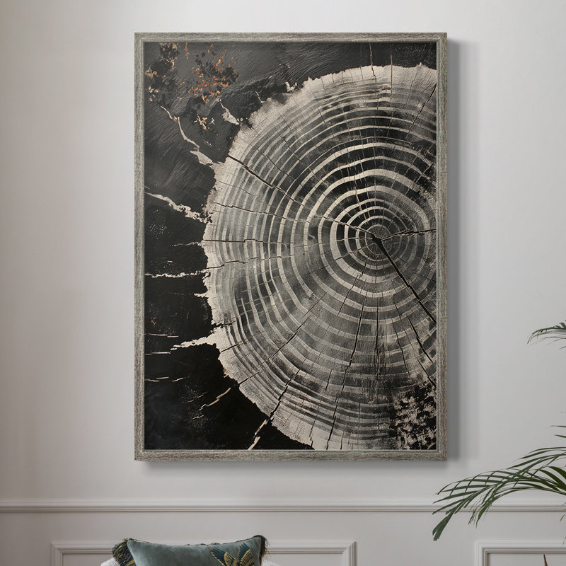 Reproduction encadrée ABSTRACT Series CXCV - bois massif, H 15 po x l 12 po
