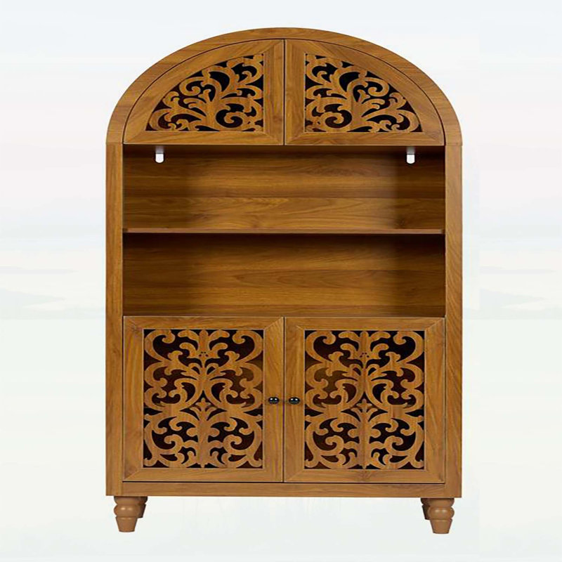 Grande armoire arquée en bois sculpté pour la maison et le bureau