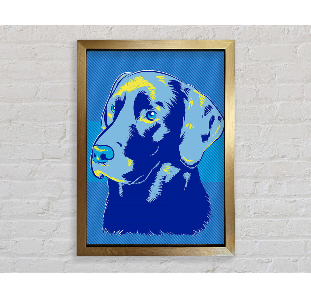 Pop Art Labrador Hund - Einzelner Bilderrahmen Kunstdrucke