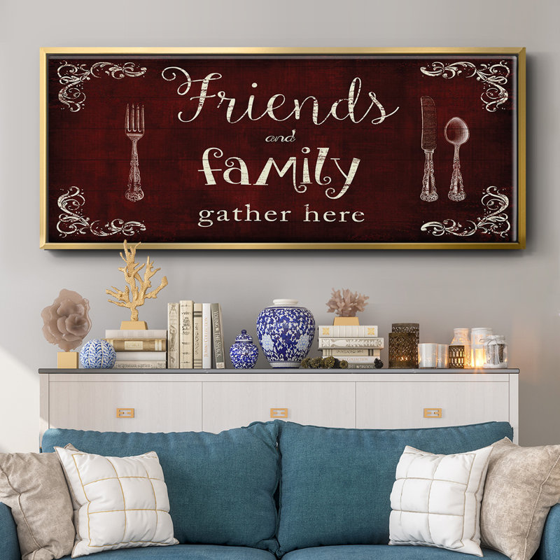 Friends and Family - toile encadrée, H 20 po x l 50 po