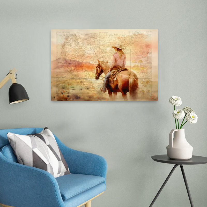 Art contemporain cheval contemporain, H 16 po x l 24 po