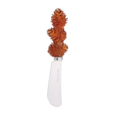 Pinecones Transparent Polyresin Cheese Spreader, S4