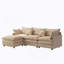 Canapé modulaire modulaire, canapé rembourré, canapé 3 places avec repose-pieds-2112789590