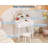 Kids Vanity Table with Lights,Cute Bear-Shaped Dressing Tables with Mirror&Storage Drawers,Wooden Princess Toddler Make Up Table Set,Pretend Play Vanity Sets-1101067133