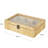 Cole And Grey Rattan Handmade Wrapped 6 Slot Jewellery Box With Tempered Glass Top