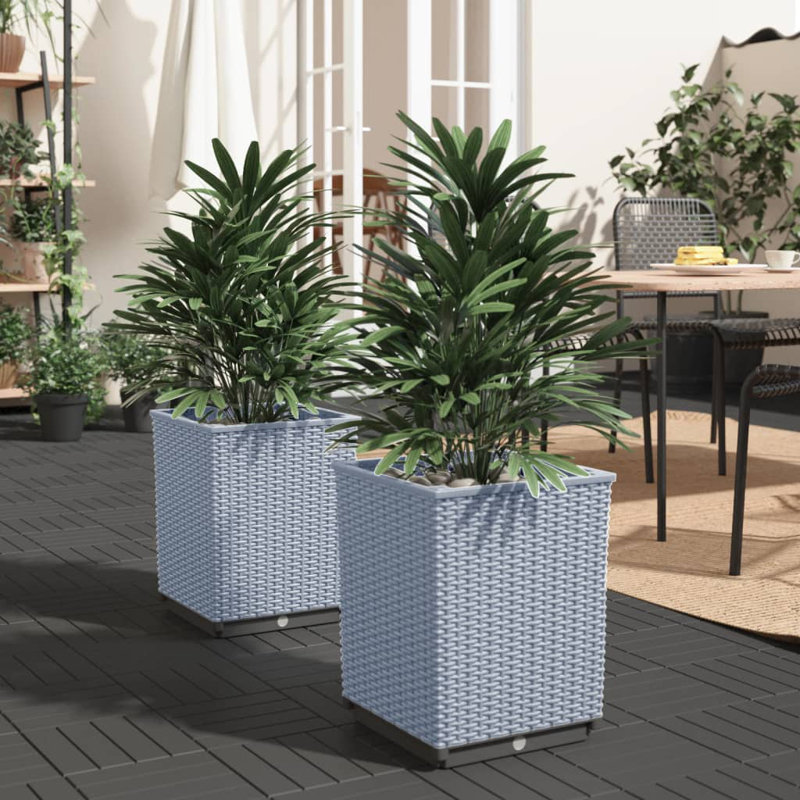 Jardinière surélevée en polypropylène 2 / 4x, Noir, 2