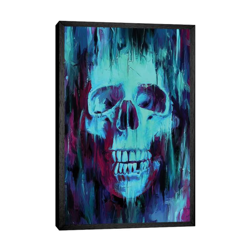 Skull Paint by Nicebleed - Print on Canvas, 152.4cm H x 101.6cm W x 3.81cm D, Black Framed