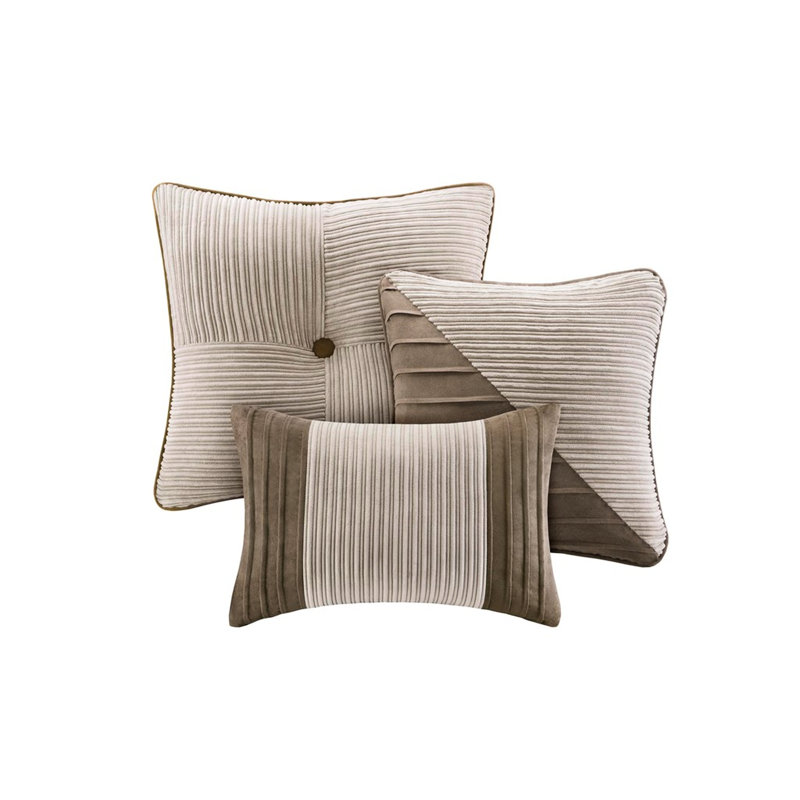 Édredon en velours côtelé très grand taupe - un choix confortable pour un sommeil confortable