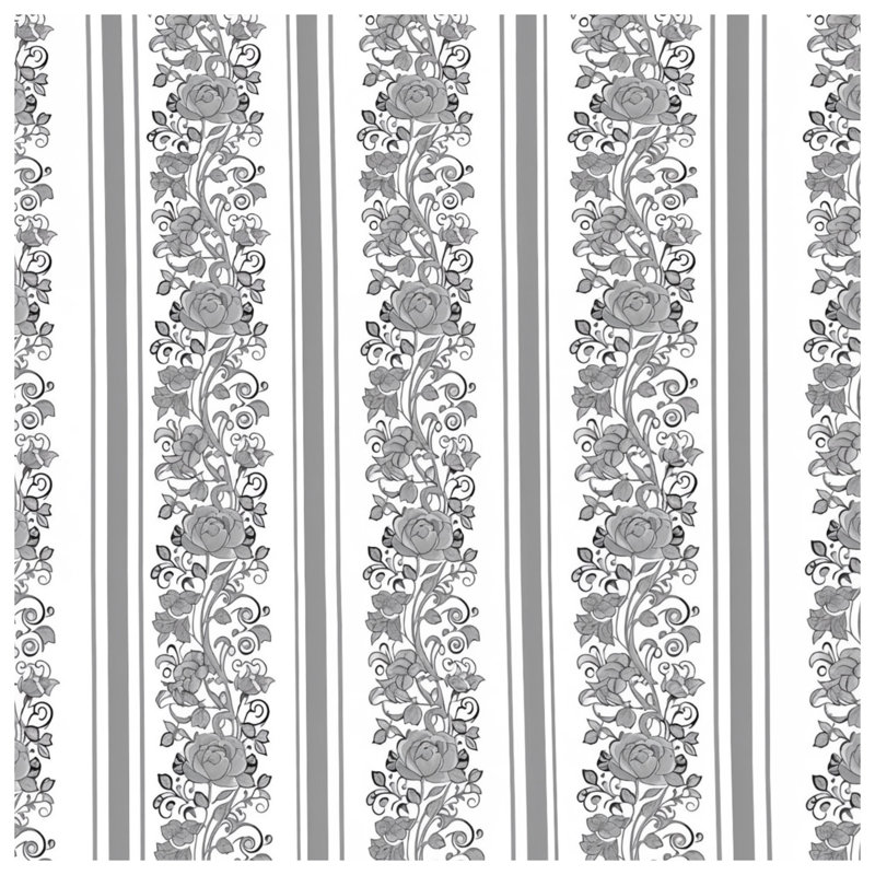 Édredon floral à rayures verticales, Simple extra long