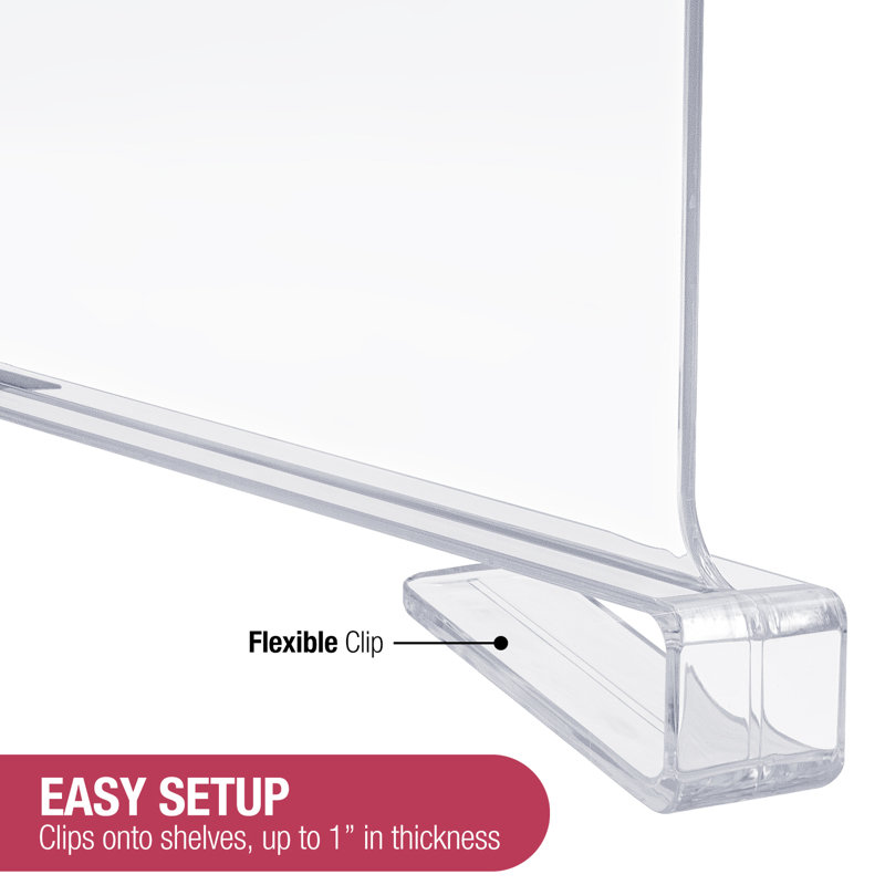 Acrylic Shelf Dividers - 6 Set