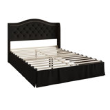 Upholstered Wingback Storage Bed