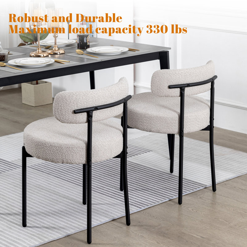 Ameira 75.95cm H Upholstered Metal Side Chair, Light grey