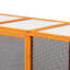 Enceinte pour chat amovible avec toit imperméable et 3 plateformes de saut, orange