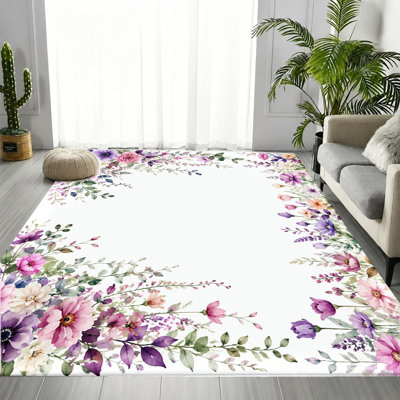 Tapis floral Blossom Watercolor
