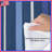 Blue Vertical Stripes Comforter-128572623