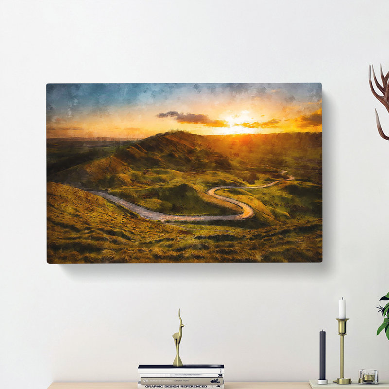 Mam Tor In The Peak District - Wrapped Canvas Print, 35cm H x 50cm W x 3cm D