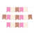 Faux Rose Gold Glitter/Ivory/Pink