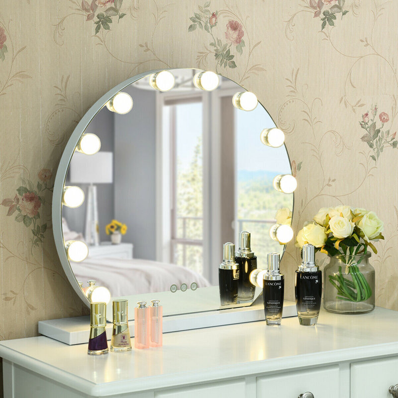 Miroir de maquillage lumineux sans cadre Rowden