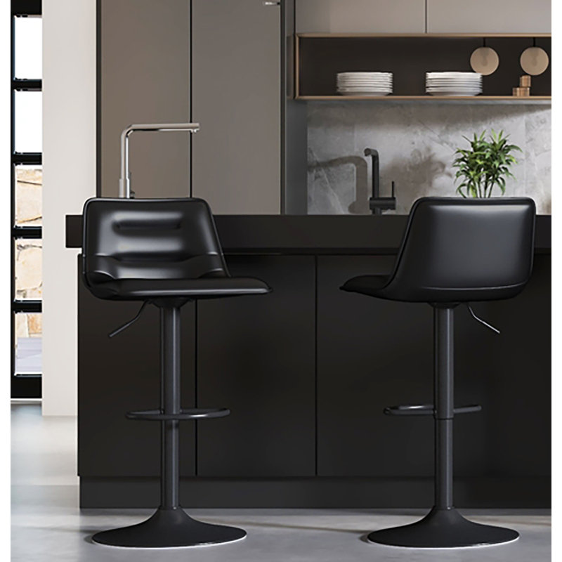 Tabouret de bar réglable, tabouret de bar pivotant à hauteur de comptoir, 2