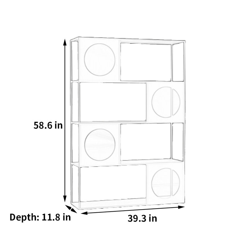 Jopling, (4 tablettes) H 58,6 po x l 39,3 po x P 11,8 po