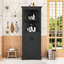 Grande armoire de rangement d'angle pour salle de bain avec tablettes et portes réglables-1002870902