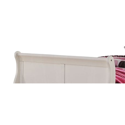White Finish Full Bed, Wood Structure With 3 Slats, Box Spring Required, Solid Pine And Pb, 330lbs Weight Bearing, 85in Product Depth, 56in Width, 47in Height Size Bed In Finish, Construction Kd