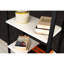 Organisateur de bibliothèque moderne blanc à 5 niveaux, bibliothèque en bois massif avec cadre en métal pour espaces de vie restreints et espaces de bureau en blanc, espaces restreints-121115087