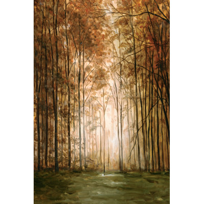 Sepia Fall - Wrapped Canvas Print