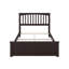 Lit de base en bois massif Brunelle avec pied de lit assorti-546309035-545873557
