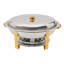 Réchaud ovale en acier inoxydable 6 pintes