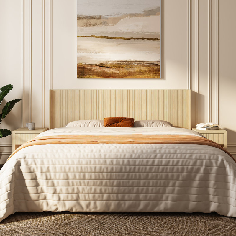 rustic headboard collection, King, Umber Brown - Maple