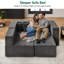 Canapé modulaire modulaire sans os avec 1 repose-pieds, canapé rembourré minimaliste moderne, canapé confortable en forme de U pour le salon, canapé d'angle à siège profond, aucun assemblage requis-1110690970