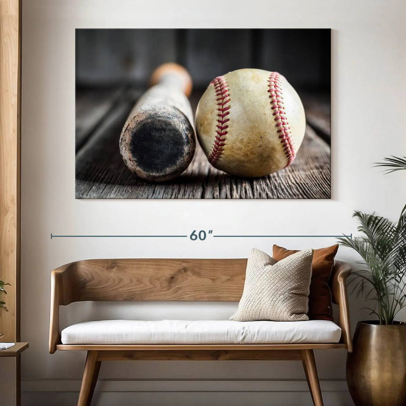 Sireci Bat And Baseball, 34" H x 51" W