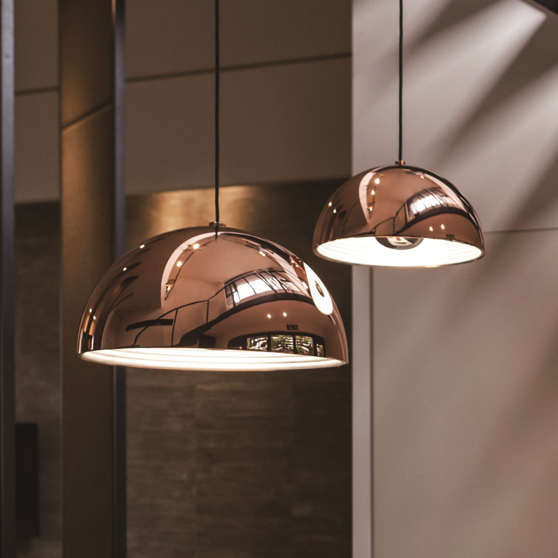 Dome 1 - Light Pendant, Copper, 78.7" H x 19.7" W x 19.7" D